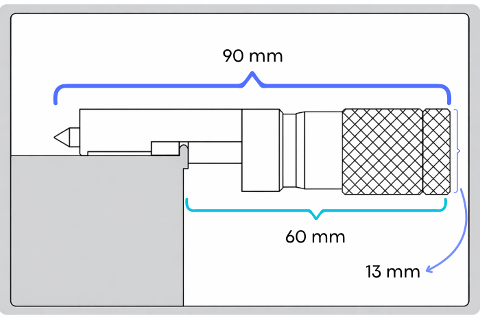 Dasqua 4631-0010 Kenet Mikrometresi 0-13 mm Boyut